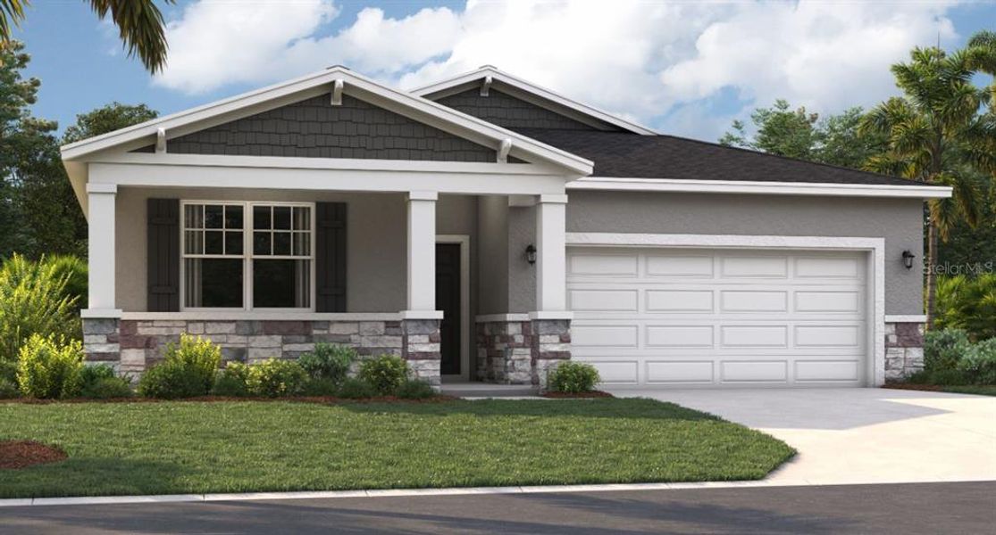 Front exterior of a new home in Avalon Park Tavares Single Family Homes, Tavares, FL, highlighting curb appeal (Image 1). Front exterior of a new home in Avalon Park Tavares Single Family Homes, Tavares, FL, highlighting curb appeal (Image 1).