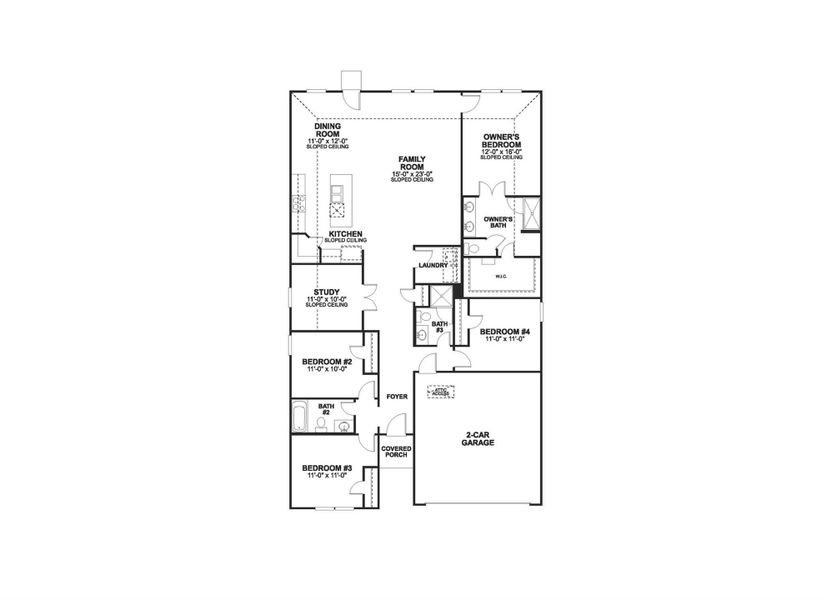 2D floor plan layout of this home in Marble Creek Crossing, Austin, TX (Image 3). 2D floor plan layout of this home in Marble Creek Crossing, Austin, TX (Image 3).