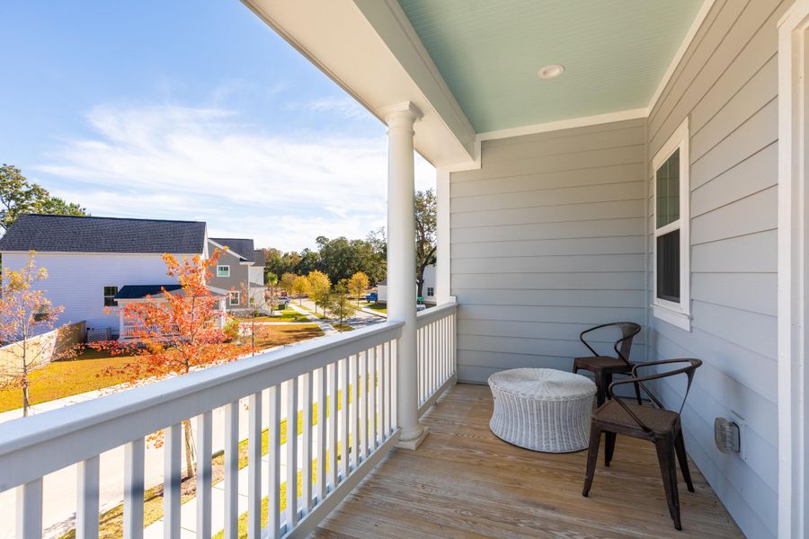 Exterior details and patio area of a home in Central Park, James Island (Image 26).