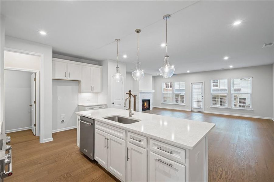 Furnished interior view inside a new home in Adler Springs, Powder Springs (Image 4). Furnished interior view inside a new home in Adler Springs, Powder Springs (Image 4).