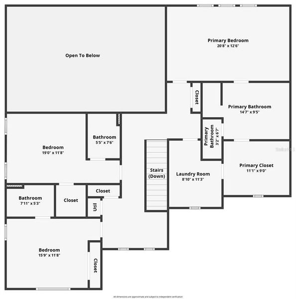 2D floor plan layout of this home in Weslyn Park at Sunbridge, St. Cloud, FL (Image 6).