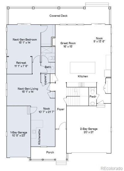 2D floor plan layout of this home in , Erie, CO (Image 3). 2D floor plan layout of this home in , Erie, CO (Image 3).