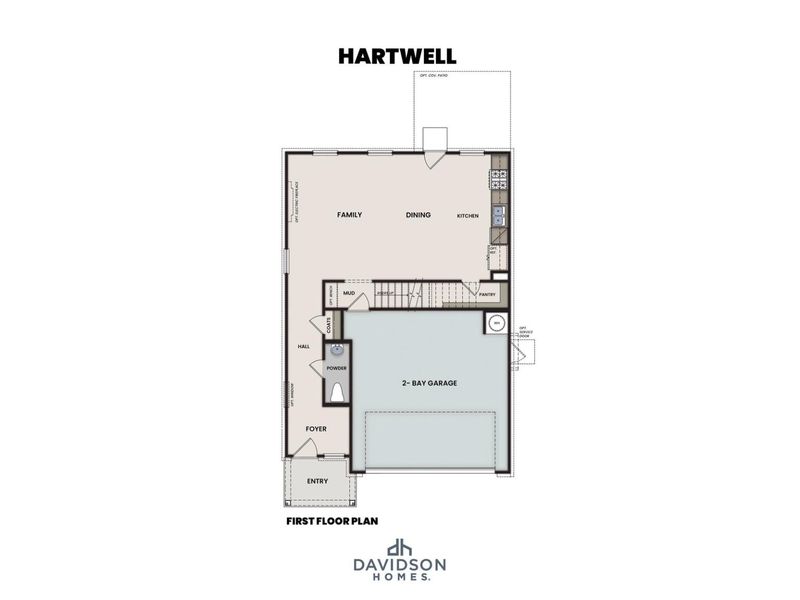 2D floor plan layout for the The Hartwell B by Davidson Homes LLC in The Bluffs, Canton, GA (Image 3). 2D floor plan layout for the The Hartwell B by Davidson Homes LLC in The Bluffs, Canton, GA (Image 3).