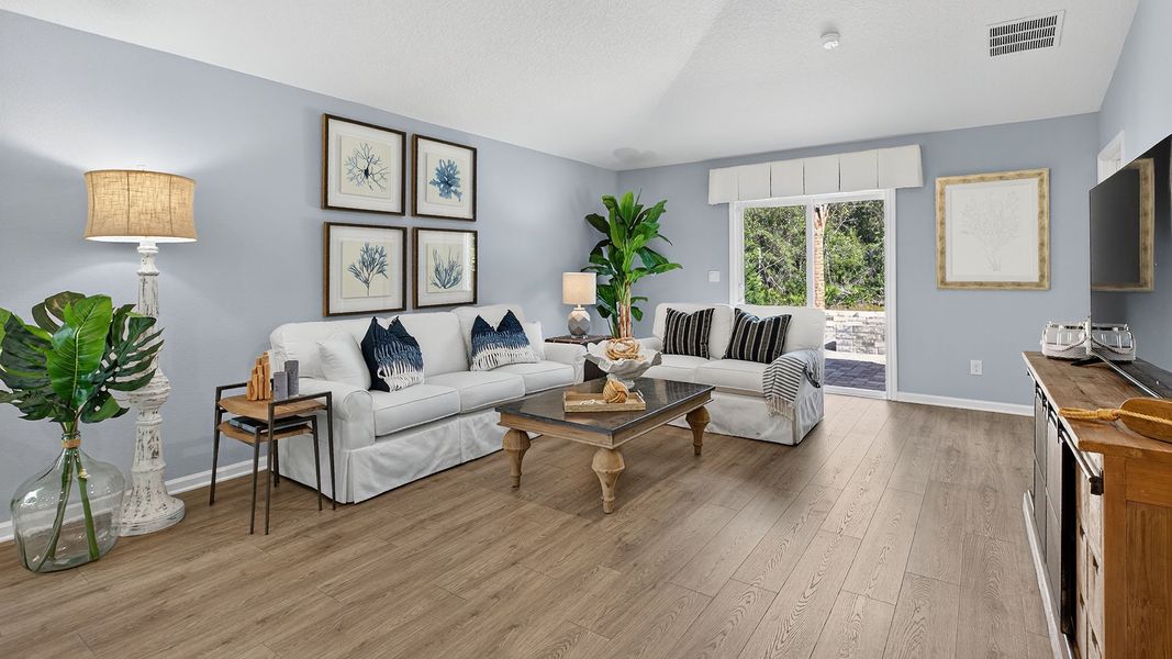 Representative furnished interior of a home built from the BERKELEY II by D.R. Horton in Bridle Creek Express, Jacksonville (Image 12).