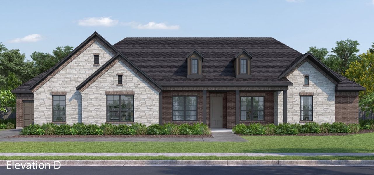 Representative exterior photo of a completed home built from the Hemsworth VII by Altura Homes in Creekview Farms, Greenville, TX (Image 5). Representative exterior photo of a completed home built from the Hemsworth VII by Altura Homes in Creekview Farms, Greenville, TX (Image 5).