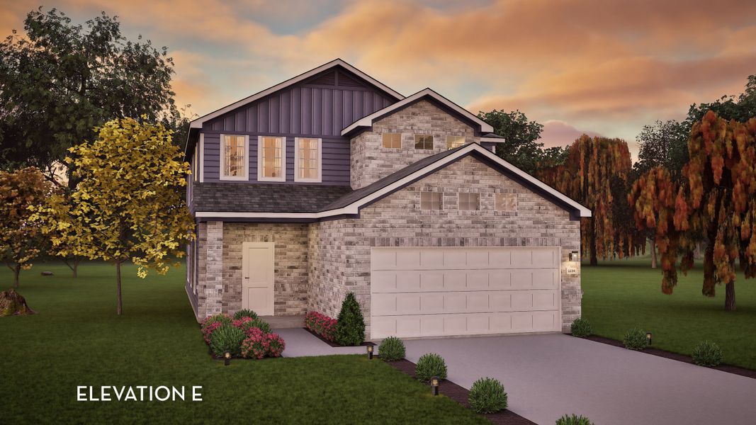 Representative exterior photo of a completed home built from the Willow by CastleRock Communities in Garden Grove, San Antonio, TX (Image 2).