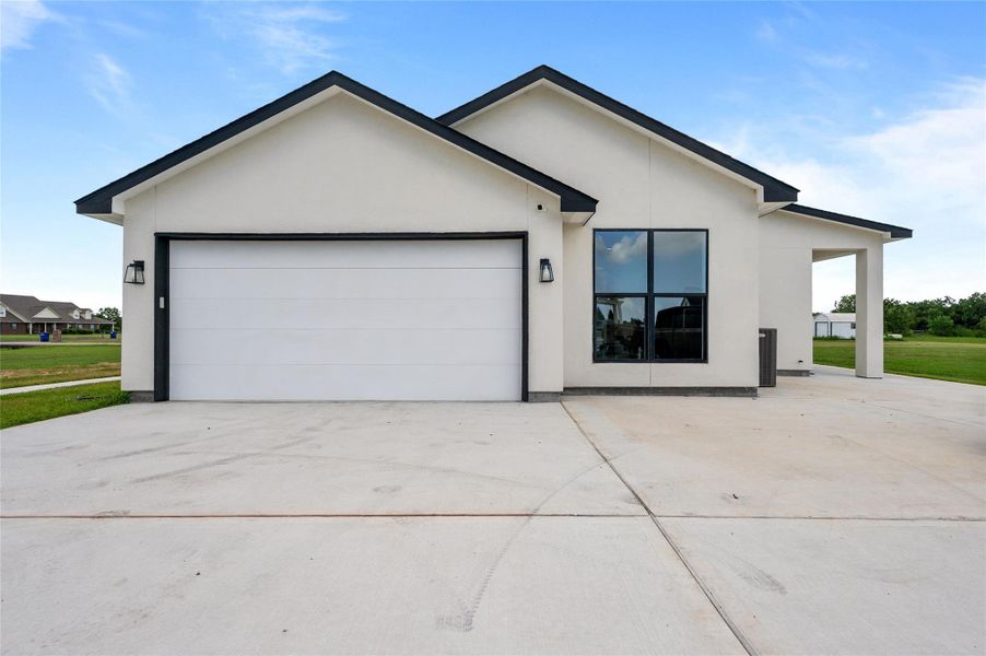 West side view of the home