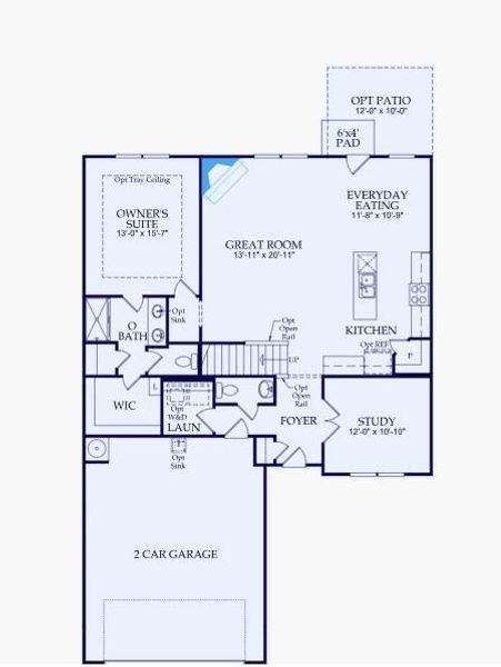 2D floor plan layout of this home in , Villa Rica, GA (Image 4).