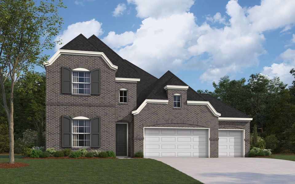 Representative exterior photo of a completed home built from the The Childress II by William Ryan Homes in Aster Park, McKinney, TX (Image 3).