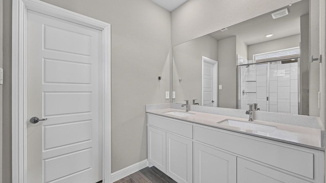 Representative furnished interior of a home built from the Glenwood by D.R. Horton in Bluestem, Rhome (Image 9).