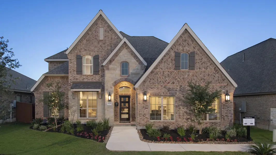 Representative exterior photo of a completed home built from the 3399W by Perry Homes in Briarley, Montgomery, TX (Image 26).