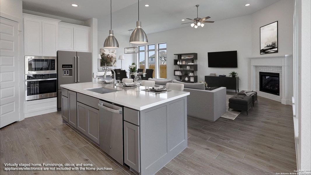 Furnished interior view inside a new home in Haby Hill 60', San Antonio (Image 12).