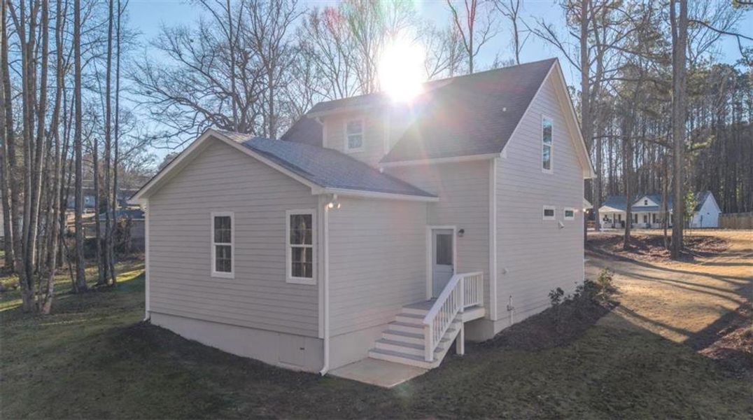 Exterior details and patio area of a home in , Bowdon (Image 4). Exterior details and patio area of a home in , Bowdon (Image 4).