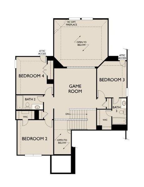 Second floor layout. Second floor layout.