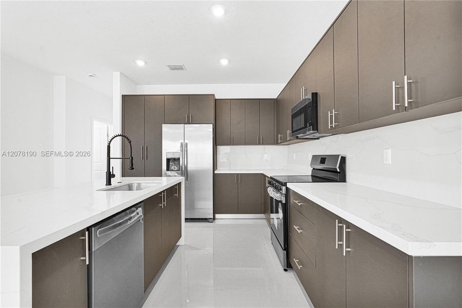 Furnished interior view inside a new home in , Miami (Image 56).