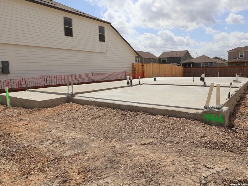 Exterior details and patio area of a home in Park Place, New Braunfels (Image 3).