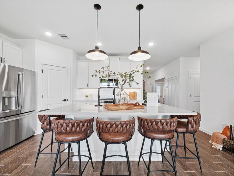 Gourmet island kitchen