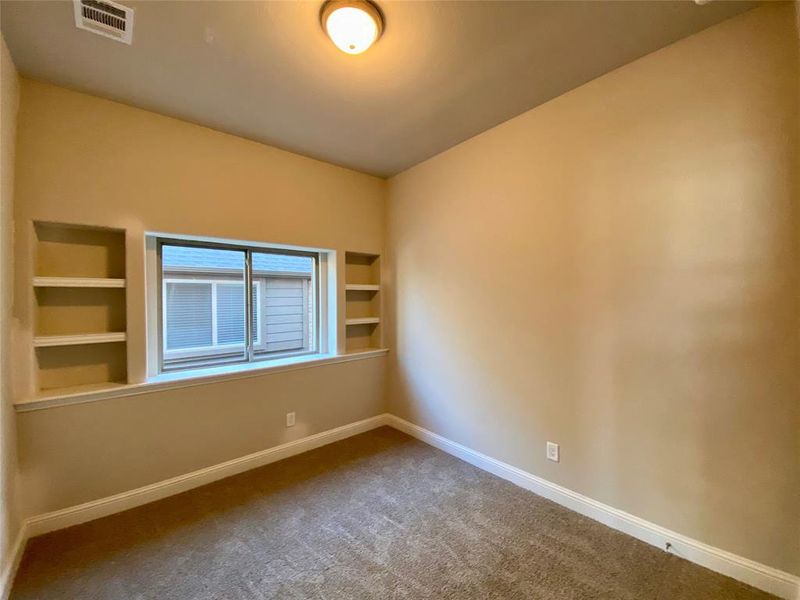 Bed 3 with built-in shelves