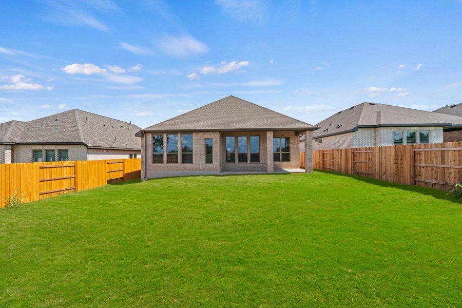 Rear of Home and Private Backyard