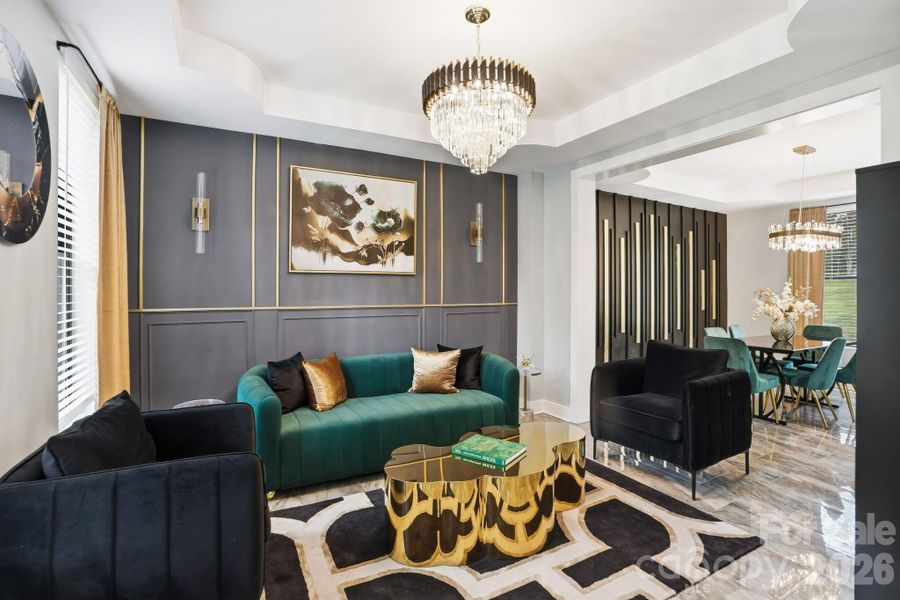 Furnished interior view inside a new home in , Charlotte (Image 9).