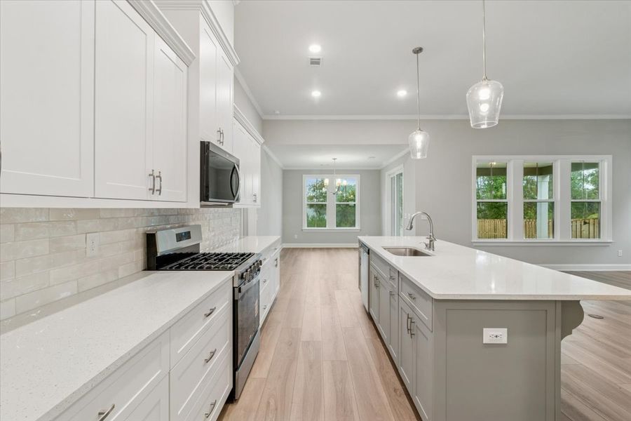 Furnished interior view inside a new home in Sinclair at Crawford Creek, Grovetown (Image 9).