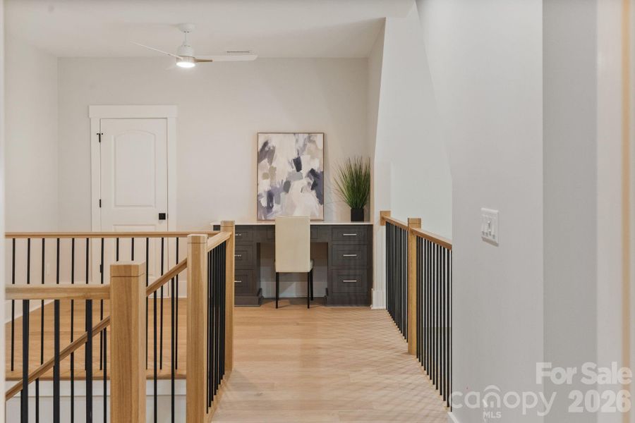 Upper Built-In Office Area