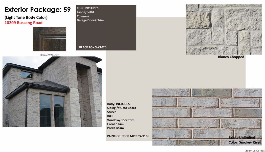 Sample of building materials used in homes in Rhine Valley, Schertz (Image 3).
