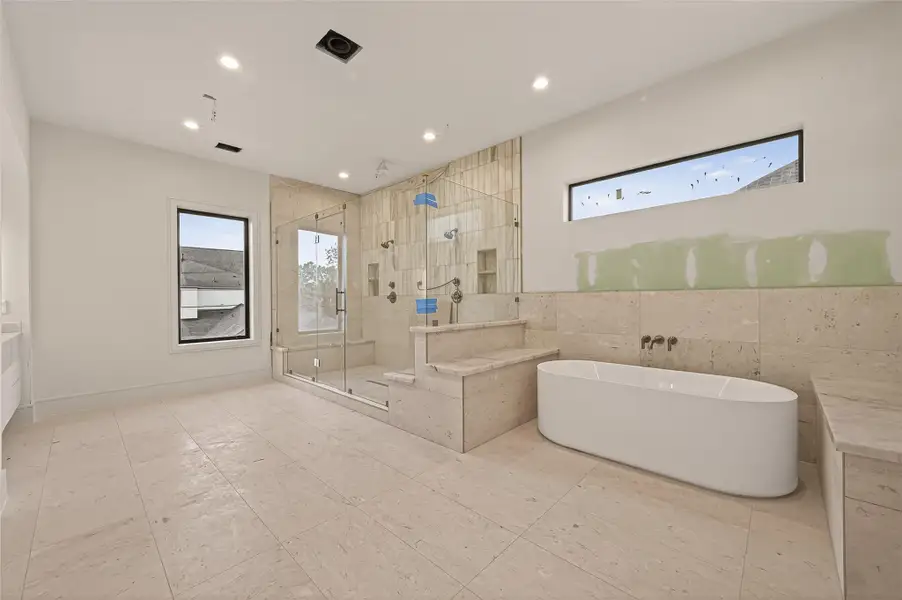 Primary large walk in bathroom