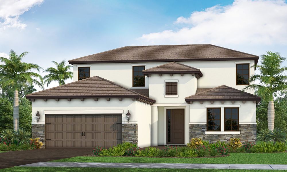 Representative exterior photo of a completed home built from the Festival by Neal Communities in Vistera of Venice, Venice, FL (Image 5).