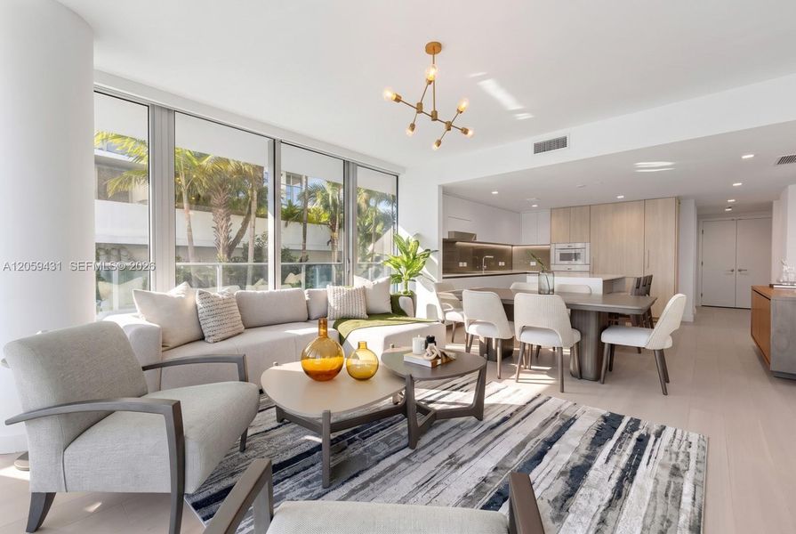 Furnished interior view inside a new home in , Bay Harbor Islands (Image 17). Furnished interior view inside a new home in , Bay Harbor Islands (Image 17).