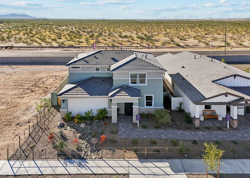 A house with a fence around it.