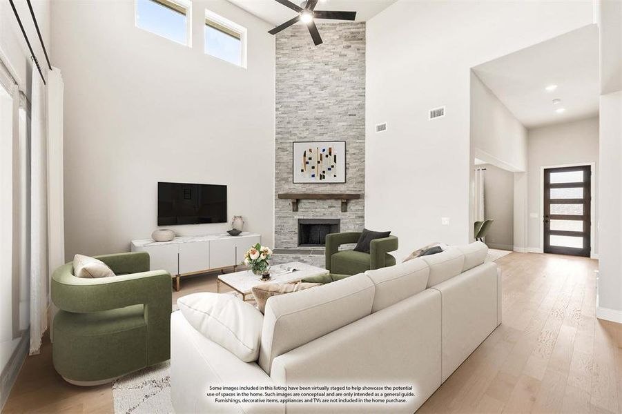 Furnished interior view inside a new home in The Grove, Midlothian (Image 7).