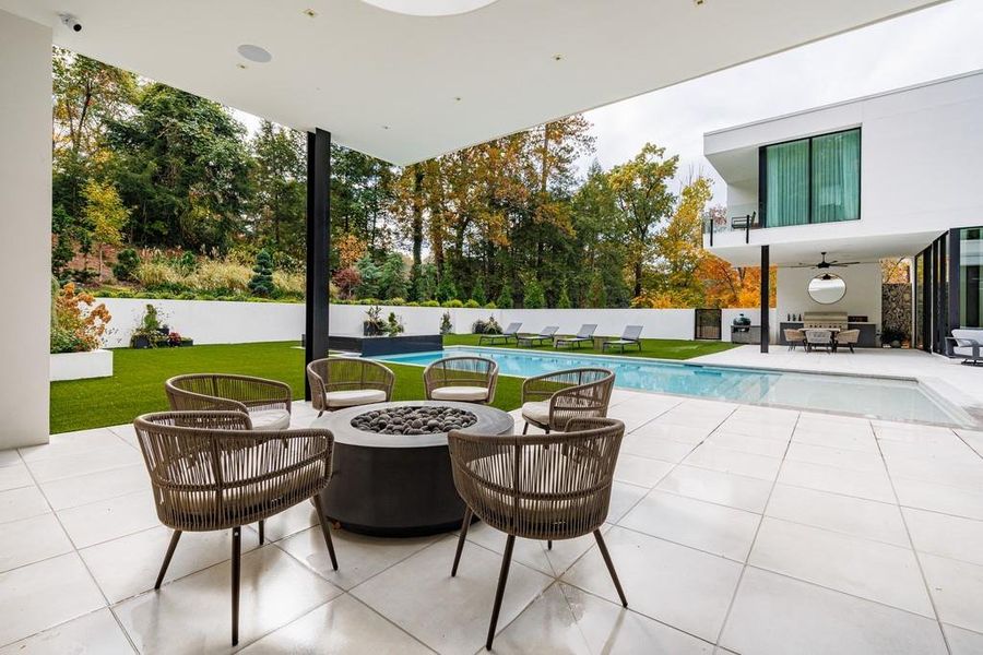 Exterior details and patio area of a home in , Atlanta (Image 40). Exterior details and patio area of a home in , Atlanta (Image 40).