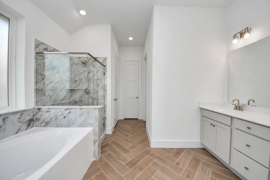 Furnished interior view inside a new home in Amira: Premier Collection, Tomball (Image 6).