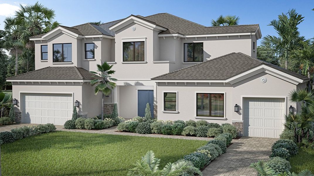 Representative exterior photo of a completed home built from the Elm by Home Dynamics Corporation in Heartwood, Orlando, FL (Image 1). Representative exterior photo of a completed home built from the Elm by Home Dynamics Corporation in Heartwood, Orlando, FL (Image 1).