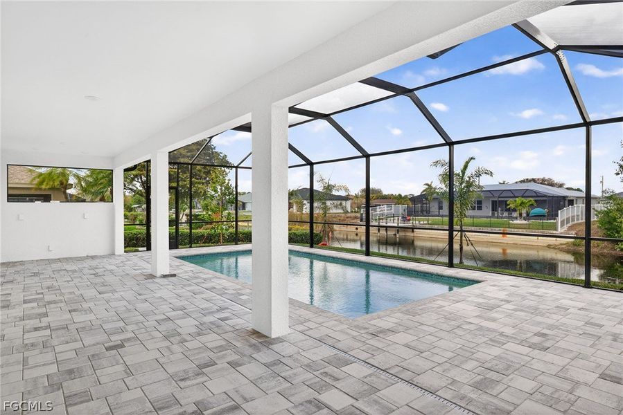 Exterior details and patio area of a home in Cape Coral, Cape Coral (Image 3).