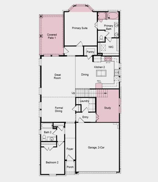 Structural options added include: Additional full bathroom, bay window in owner's suite, gourmet kitchen, island in kitchen, media room, soaking tub in owner's suite, covered outdoor living, bench in owner's enter and study.
