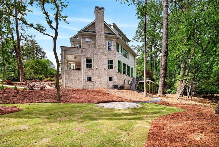 Exterior details and patio area of a home in , Atlanta (Image 33).