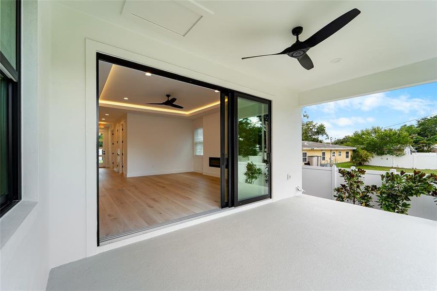Exterior details and patio area of a home in , Tampa (Image 3).