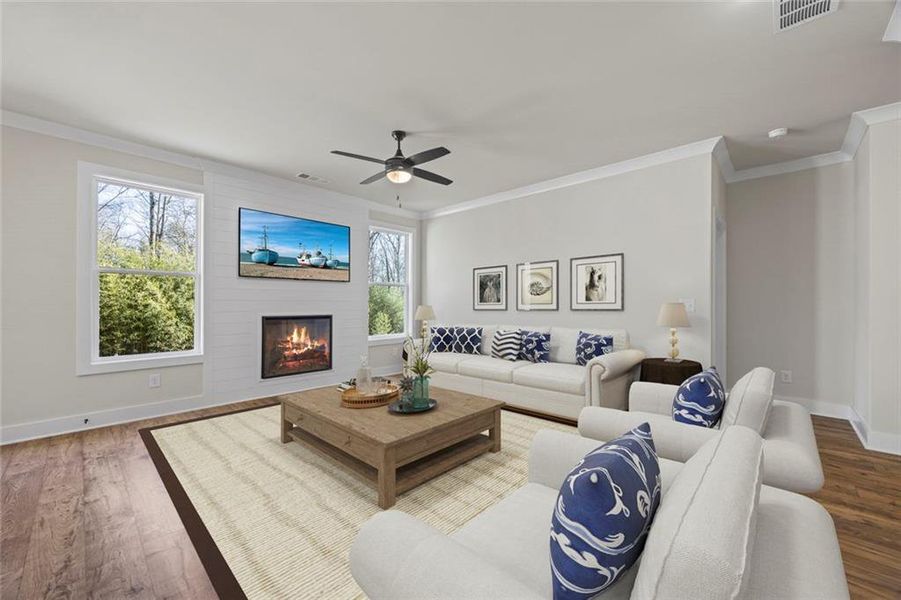 Furnished interior view inside a new home in , Hartwell (Image 16).