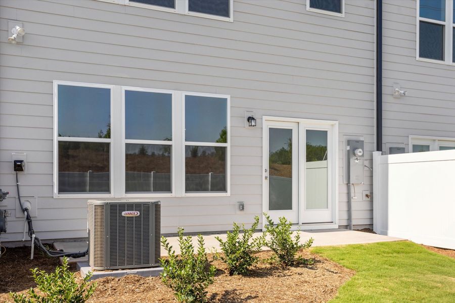 Exterior details and patio area of a home in Sweetbrier, Durham (Image 4).