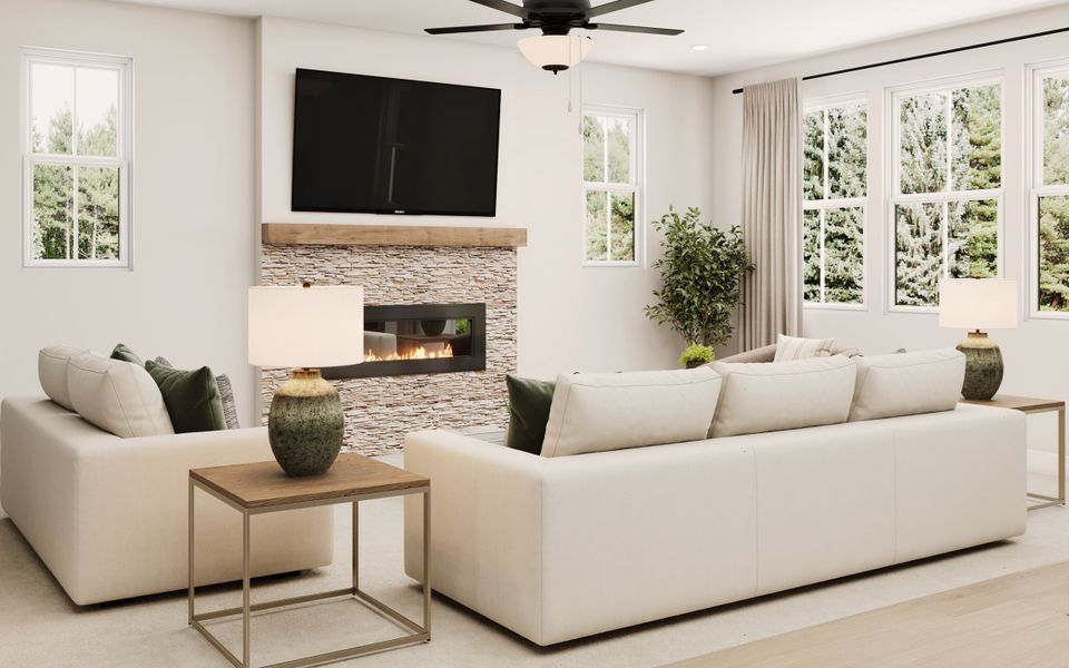 Representative furnished interior of a home built from the Chatham by Beazer Homes in Easton Walk, Lawrenceville (Image 6).