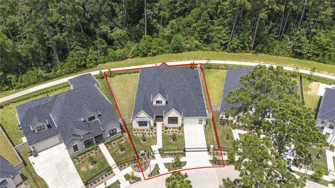 Picturesque backyard oasis with no rear neighbors! This cul-de-sac lot backs to a scenic tree-lined greenbelt.