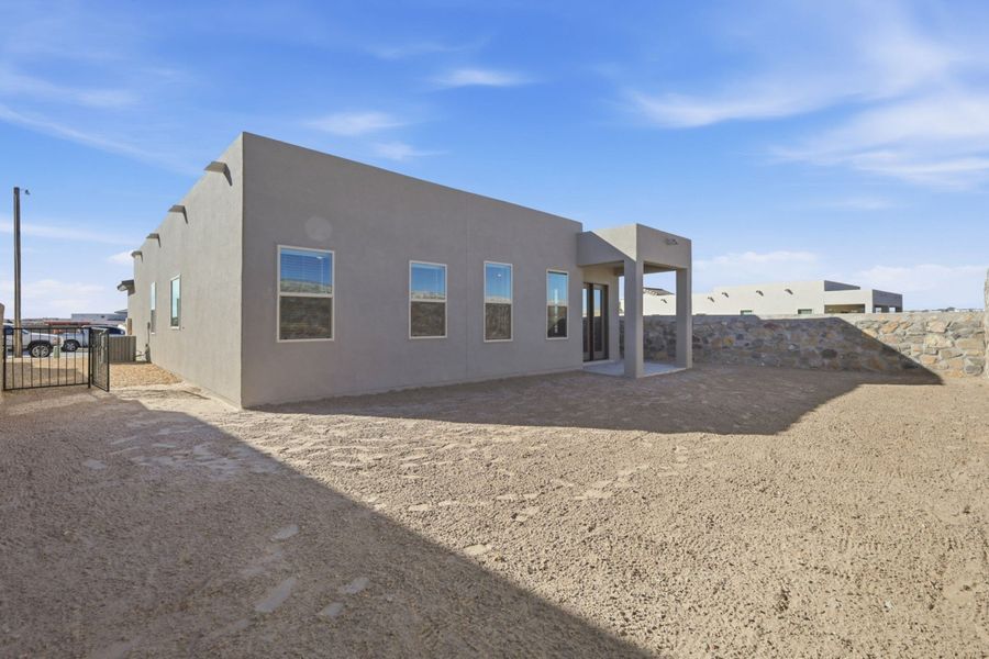 Exterior details and patio area of a home in Emerald Estates, El Paso (Image 3).