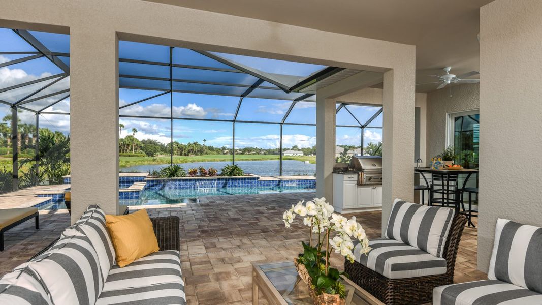 Exterior details and patio area of a home in Grand Palm, Venice (Image 24).