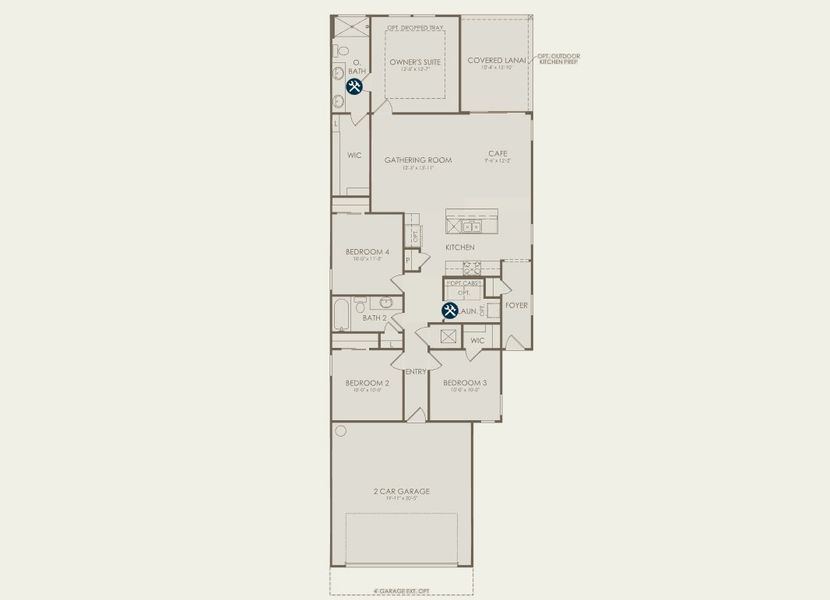 2D floor plan layout of this home in Murray Farms, Middleburg, FL (Image 3). 2D floor plan layout of this home in Murray Farms, Middleburg, FL (Image 3).