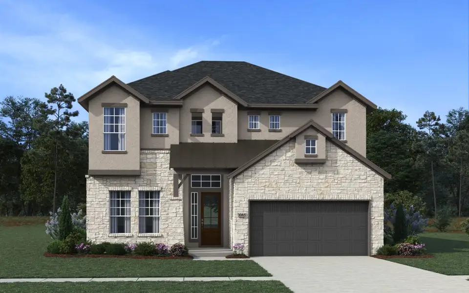 Representative exterior photo of a completed home built from the Arcadia – 50′ Lot by Chesmar Homes in Elyson, Katy, TX (Image 2). Representative exterior photo of a completed home built from the Arcadia – 50′ Lot by Chesmar Homes in Elyson, Katy, TX (Image 2).