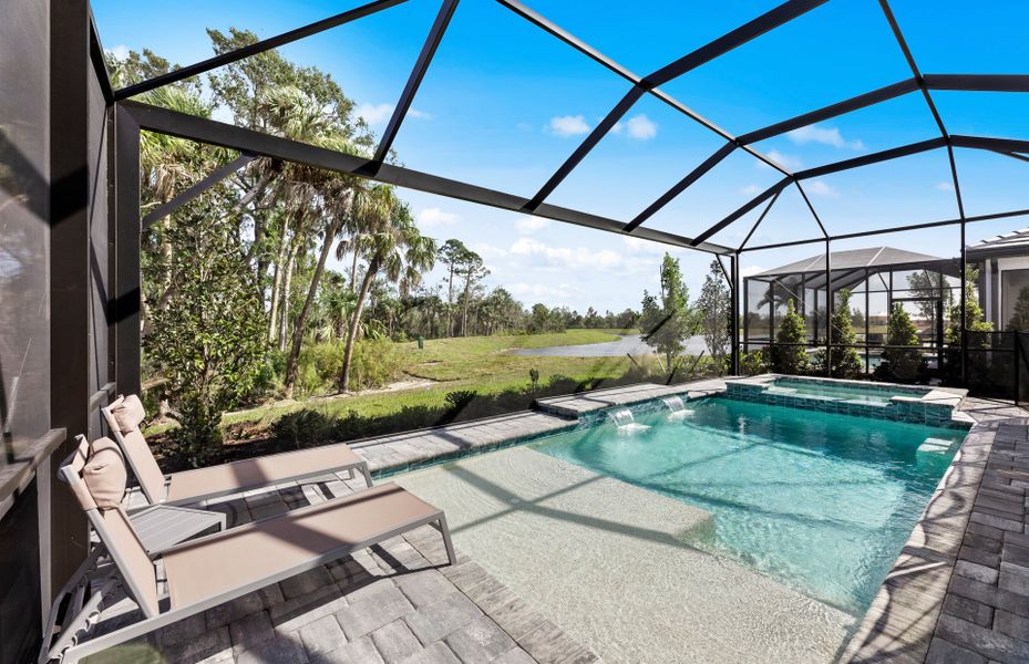 Screened-in pool and covered lanai