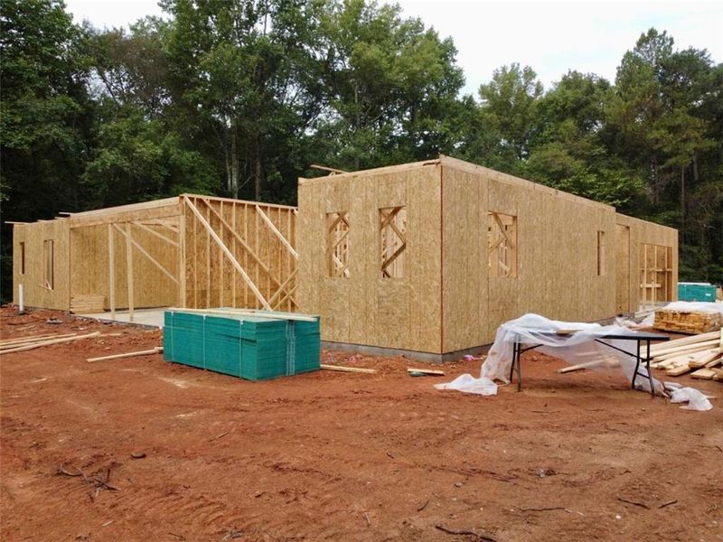 In-progress construction of a new home in , Madison, GA (Image 3).