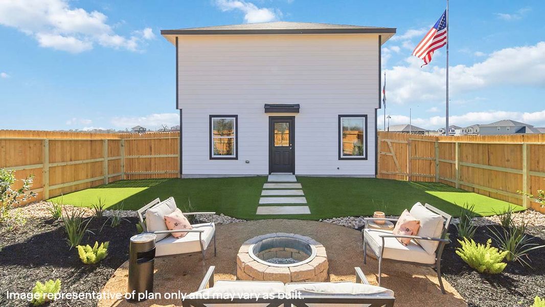 Exterior details and patio area of a home in Hickory Ridge, Elmendorf (Image 2).